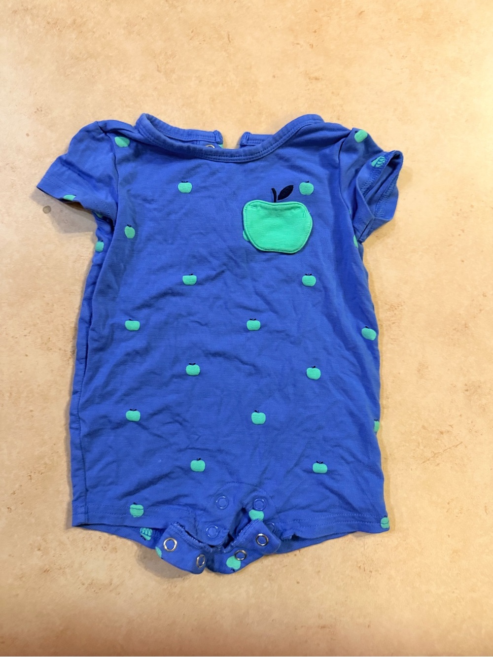 Little Sleepies 2025 Back to School Apple Romper